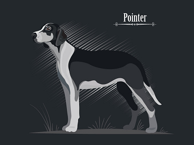 Pointer art branding concept design dog flat illustration illustrator logo vector