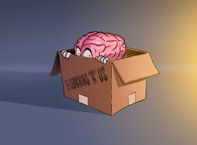 Think Outside the Box design illustration