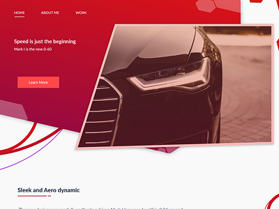 Car website design concept