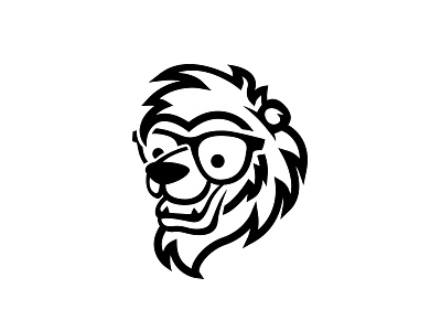 Geek Lion Logotype brand character developer geek geek logo lion lion logo logo logo design logotype mascot pet programador