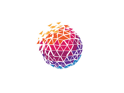 Pixel Media Logo Template abstract ball brand branding design geometric graphic design illustration logo logo design logotype media pixel vector