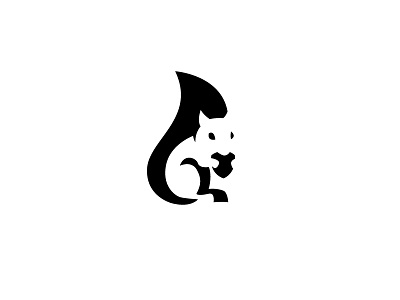 Squirrel Logotype animal black brand branding design designer logo logo design negative space negative space logo squirrel squirrel logo