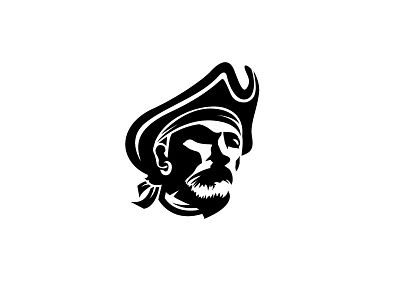 Pirate Brand Logotype brand branding face logo logo negative space negative space logo pirate pirates sport team