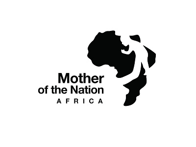 Nation Mother Africa Logotype africa african logo logotype logotype design mother nation negative space negative space logo sale