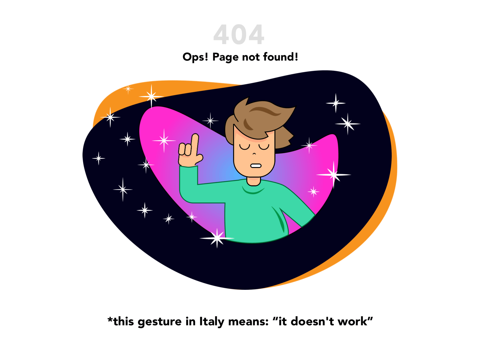 404 Page - Italian Gesture 404 404 error 404 error page 404page animation motion motion design