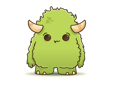 Character design cute monster flat illustration monster vector