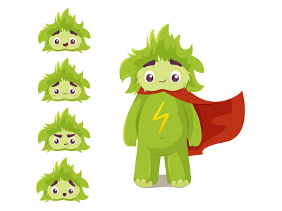 Doffy the cute monster character design cute monster flat illustration monster vector