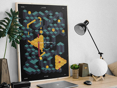 FUTURE (poster) design futuristic illustration isometric art isometry poster poster design