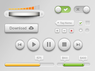 Simple Ui Kit button check download loading off on pakistan player simple tag tick ui kit volume web kit
