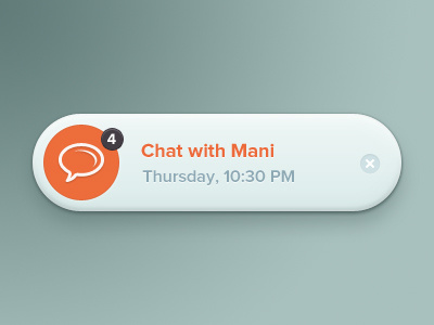 Chat Widget alert chat freebie message notification orange pak pakistan psd round text ui widget