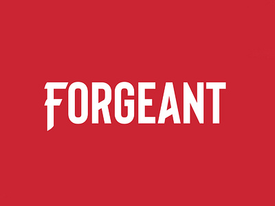 Forgeant branding identity red wordmark