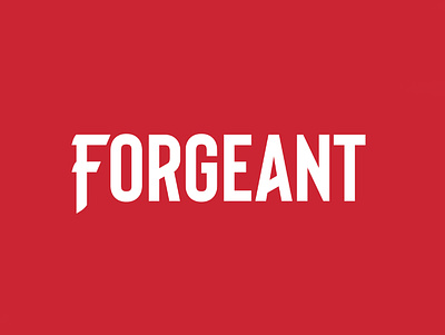 Forgeant branding identity red wordmark