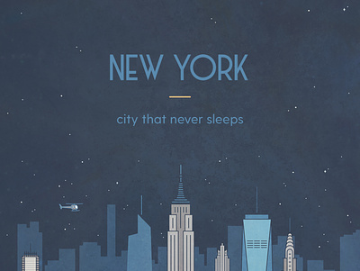 New York, CIty that never sleeps city cityscape illustration illustrator line art new york new york city nyc print vector