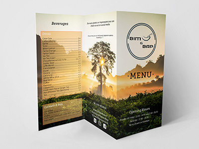 Tri-Fold / Menu Design adobe illustrator adobe photoshop graphic design menu design tri fold