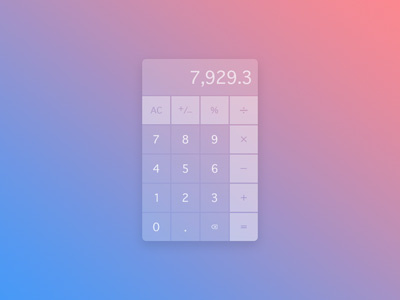 Calculator calculator daily ui dailyui design gradient color ui ui challenge