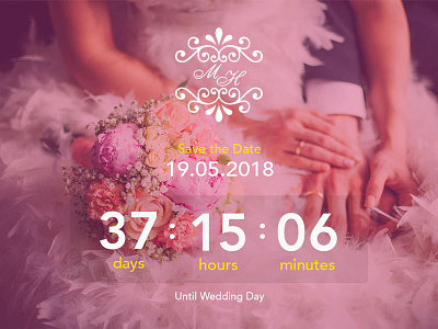 Countdown Timer countdown timer daily ui dailyui design ui ui challenge web design wedding