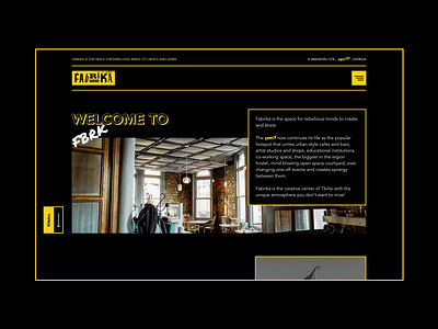 FABRIKA Re-Design Concept animation design homepage interaction minimal motion ui ui design website concept yellow