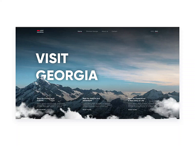 Visit Georgia adventure animation design georgia homepage interaction minimal motion travel trip ui ui design user interface visit web website website concept