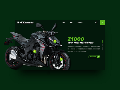 Kawasaki Z1000 design ui web web design webdesign