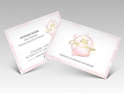 Business cards JSG Cake Design branding business card design business cards graphic design