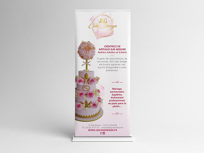 rollup JSG Cake design branding kakemono pastry plv roll up