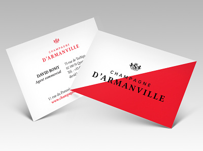 Business cards for Champagne D'Armanville branding and identity business cards business cards design graphic design printing
