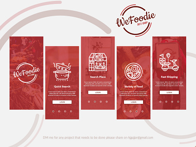 WeFoodie Mobile App Design app design branding clear design concept creative design design agency design app food app design minimalist design mobile app design ui ux design uiux design visual design