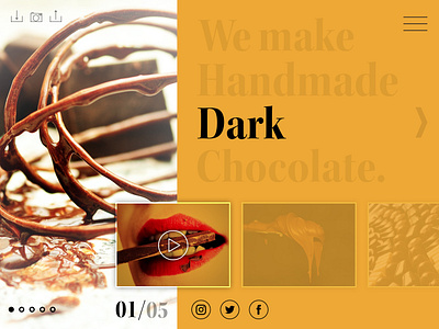 Dark chocolate website template