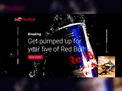 RedBull - Landing page Design Concept