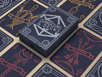 Dungeons & Decks Cards branding digital dungeons and dragons graphic design playing cards