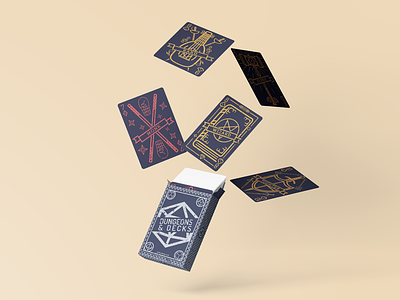 Dungeons & Decks digital dungeons and dragons graphic design playing cards product design