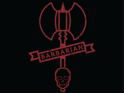 Barbarian art axe classes design digital digital art dungeons and dragons graphic design rage ttrpg