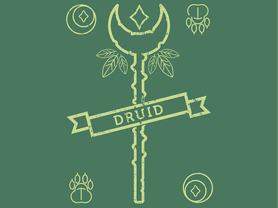 Druid art design digital digital art druid dungeons and dragons graphic design magic moon nature ttrpg