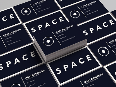 Space Business Cards branding graphic design logo planet space thirty logos