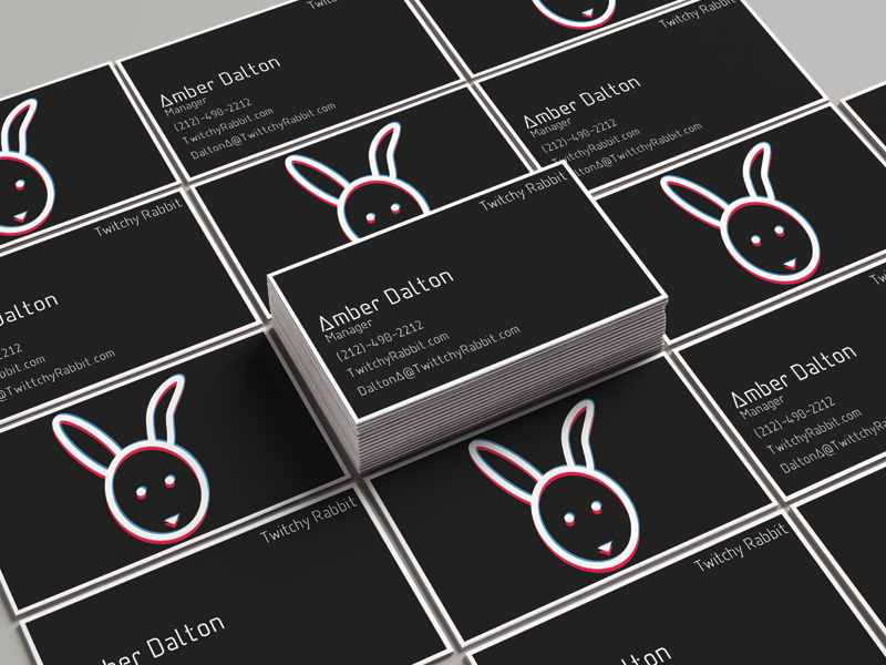 Twitchy Rabbit Business Cards by Christopher Vickers on Dribbble