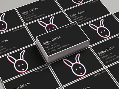 Twitchy Rabbit Business Cards