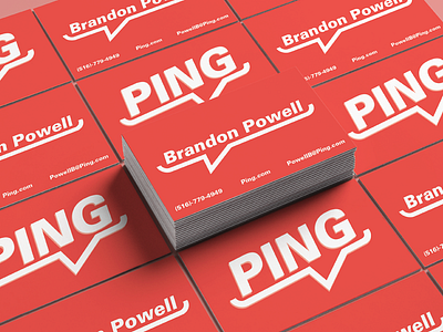 Ping Business Cards branding graphic design logo ping thirty logos