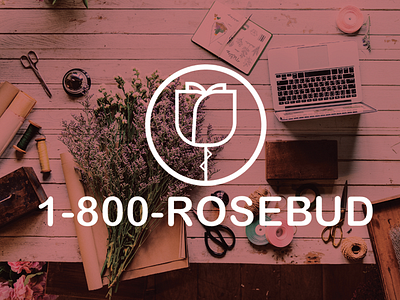 1-800-ROSEBUD Poster 1800rosebud branding graphic design logo thirty logos