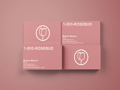 1-800-ROSEBUD Business Cards 1800rosebud branding graphic design logo thirty logos