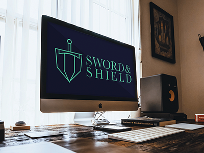 Sword & Shield Web Mock branding defense graphic design logo swordshield thirty logos