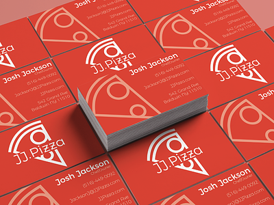 Business Cards for JJ.Pizza branding graphic design jjpizza logo thirty logos