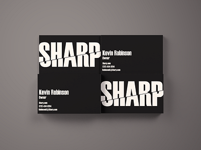 Sharp Business Cards branding graphic design logo sharp thirty logos