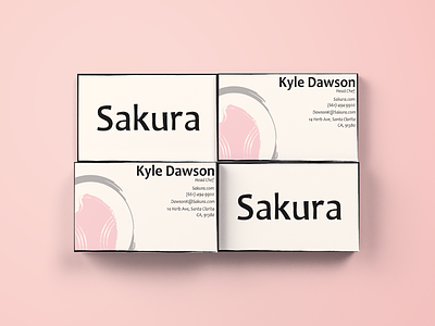 Sakura Business Cards branding graphic design logo sakura thirty logos