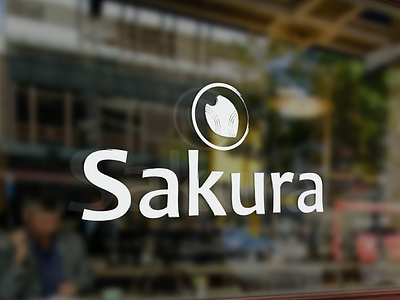 Sakura Window Sign branding graphic design logo sakura thirty logos