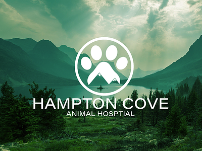 Hampton Cove Animal Hospital Poster branding graphic design hampton cove logo thirty logos