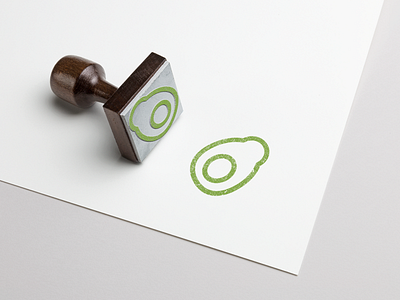 Avocado Stamp avocado branding graphic design logo thirty logos