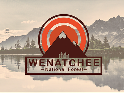 Wenatchee National Forest Poster branding graphic design logo thirty logos wenatchee