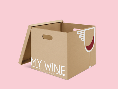 My Wine Shipping Box branding graphic design logo my wine thirty logos