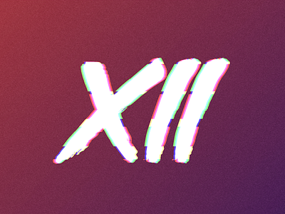 XII branding glitch graphic design logo music thirty logos xii