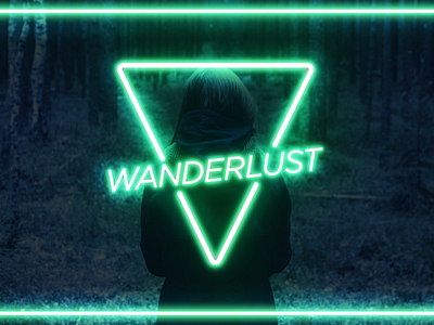 Wanderlust design explore graphic art graphic design green neon seeking travel vacation wanderlust